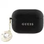 Guess GUAP2PGEHCDK AirPods Pro 2 (2022/2023) Cover Black Fixed Glitter Heart Diamond Charm