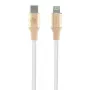 Guess GUCLLALRGDD USB-C auf Lightning Kabel 1,5 m Schnellladung Hellgold mit geprägtem Logo