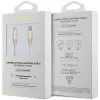 Guess GUCLLALRGDD USB-C auf Lightning Kabel 1,5 m Schnellladung Hellgold mit geprägtem Logo