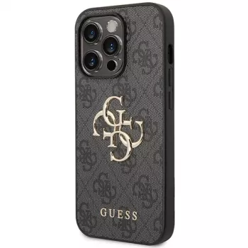 Guess GUHCP15L4GMGGR Hardcase für iPhone 15 Pro 6,1 inch - Grau 4G Big Metal Logo