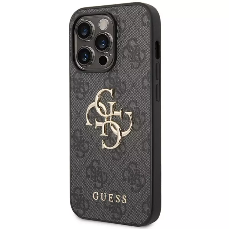 Guess GUHCP15L4GMGGR Hardcase für iPhone 15 Pro 6,1 inch - Grau 4G Big Metal Logo