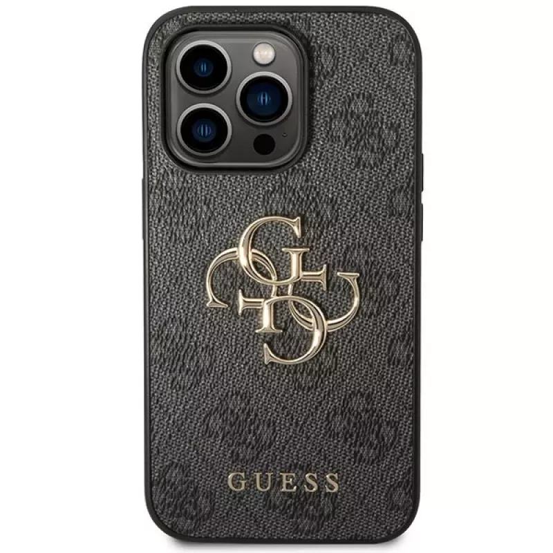 Guess GUHCP15L4GMGGR Hardcase für iPhone 15 Pro 6,1 inch - Grau 4G Big Metal Logo