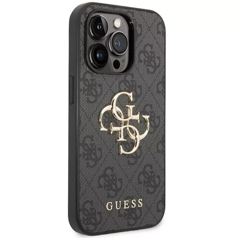 Guess GUHCP15L4GMGGR Hardcase für iPhone 15 Pro 6,1 inch - Grau 4G Big Metal Logo