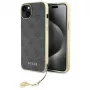 Guess GUHCP15MGF4GGR iPhone 15 Plus/14 Plus 6,7 inch Grau Hardcase 4G Charms Collection