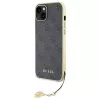 Guess GUHCP15MGF4GGR iPhone 15 Plus/14 Plus 6,7 inch Grau Hardcase 4G Charms Collection