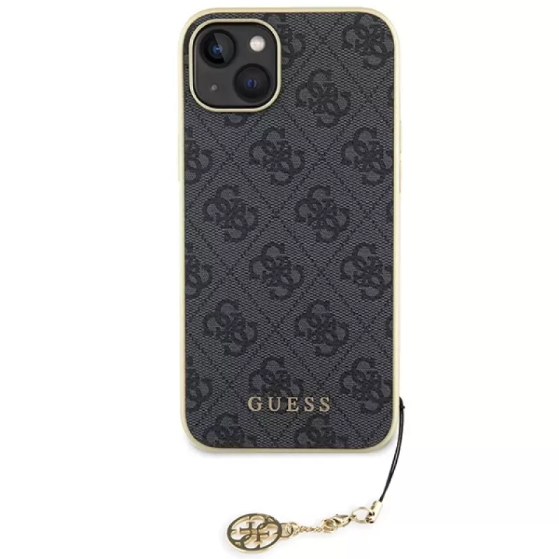 Guess GUHCP15MGF4GGR iPhone 15 Plus/14 Plus 6,7 inch Grau Hardcase 4G Charms Collection