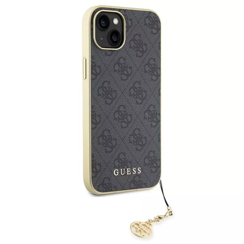 Guess GUHCP15MGF4GGR iPhone 15 Plus/14 Plus 6,7 inch Grau Hardcase 4G Charms Collection
