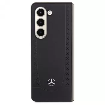 Mercedes-Benz MEHCZFD5ARMBK Urban Leather Hard Case für Samsung Galaxy Z Fold5 - Schwarz