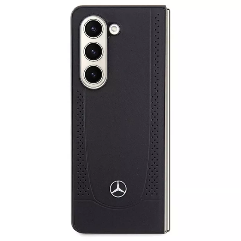 Mercedes-Benz MEHCZFD5ARMBK Urban Leather Hard Case für Samsung Galaxy Z Fold5 - Schwarz