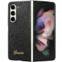 Guess Glitter Script F946 Hard Case für Samsung Galaxy Z Fold5, Schwarz