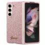 Guess GUHCZFD5HGGSHP F946 Glitter Script Hard Case für Samsung Galaxy Z Fold5 - Pink