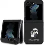 Karl Lagerfeld Saffiano Karl & Choupette Pin Hard Case für Samsung Galaxy Z Flip5, Schwarz