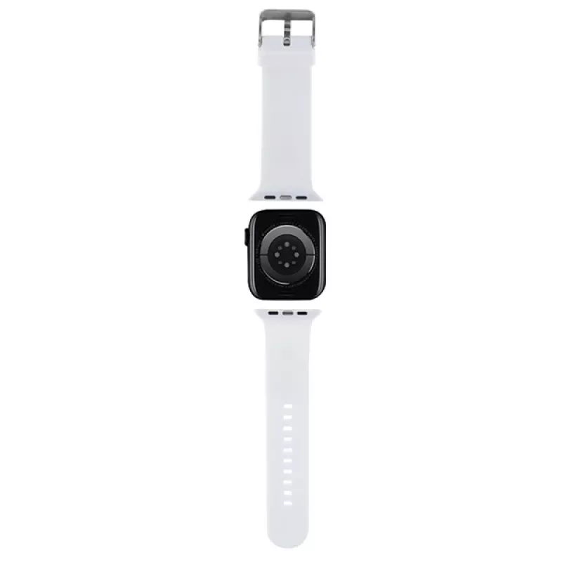 Karl Lagerfeld 3D Rubber Karl & Choupette Heads NFT Apple Watch Strap 42/44/45/49mm White