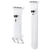 Karl Lagerfeld 3D Rubber Karl & Choupette Heads NFT Apple Watch Strap 42/44/45/49mm White