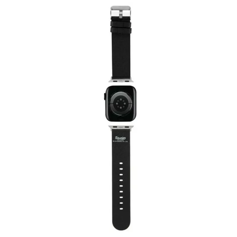 Hello Kitty HKAWMPSAPSK Apple Watch Armband 38/40/41mm Schwarz Silikon Heads & Bows Muster