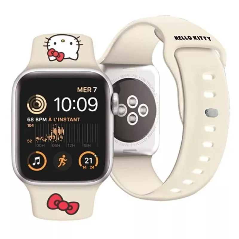 Hello Kitty HKAWMSCHBLE Silikonarmband für Apple Watch 38/40/41mm - Beige