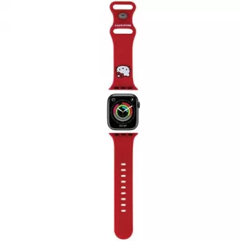 Hello Kitty HKAWMSCHBLR Apple Watch Armband 38/40/41mm Rot Silikon Kitty Head