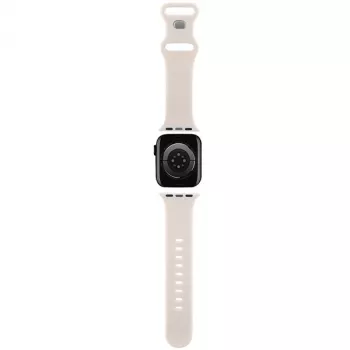 Hello Kitty HKAWMSDGPTE Apple Watch Armband 38/40/41mm Beige Silikon Graffiti Tags