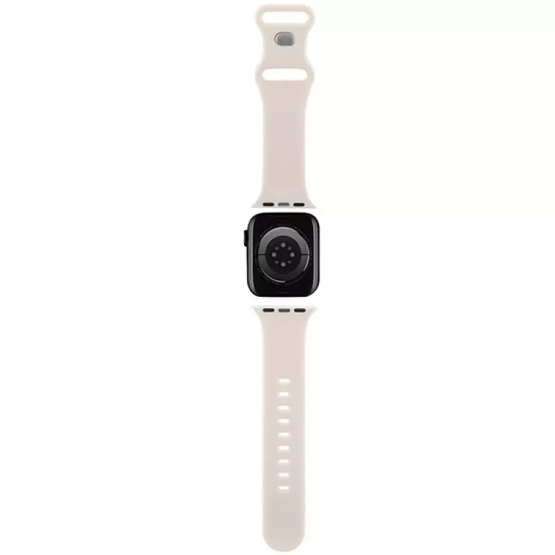 Hello Kitty HKAWMSDGPTE Apple Watch Armband 38/40/41mm Beige Silikon Graffiti Tags