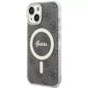 Guess GUHMP15MH4STW Hardcase IML MagSafe für iPhone 15 Plus / 14 Plus 6,7 inch Braun