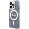 Guess GUHMP15LH4STB iPhone 15 Pro 6,1 inch Blue Hardcase IML 4G MagSafe