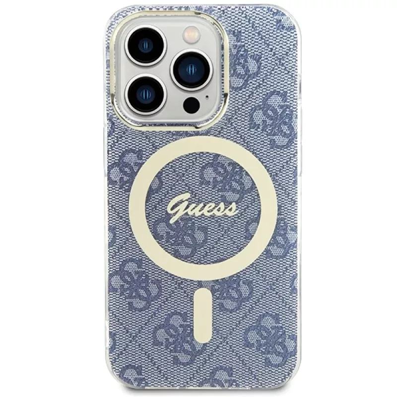 Guess GUHMP15LH4STB iPhone 15 Pro 6,1 inch Blue Hardcase IML 4G MagSafe