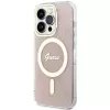 Guess GUHMP15LH4STP Hardcase für Apple iPhone 15 Pro 6,1 inch Pink IML 4G MagSafe