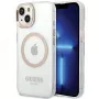 Guess GUHMP15MHTRMD Metal Outline Hard Case für iPhone 15 Plus / 14 Plus 6,7 inch Gold mit MagSafe