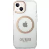 Guess GUHMP15MHTRMD Metal Outline Hard Case für iPhone 15 Plus / 14 Plus 6,7 inch Gold mit MagSafe