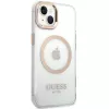 Guess GUHMP15MHTRMD Metal Outline Hard Case für iPhone 15 Plus / 14 Plus 6,7 inch Gold mit MagSafe