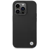 BMW BMHCP15XSILBK Silikonhülle für iPhone 15 Pro Max 6,7 inch Schwarz mit Metall-Logo