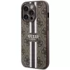 Guess GUHMP15LP4RPSW iPhone 15 Pro 6,1 inch Hard Case Braun Bedruckte Streifen MagSafe