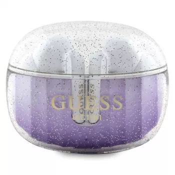 Guess Glitter Gradient True Wireless Bluetooth Earbuds mit Ladecase (Lila)