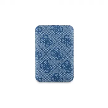 Guess Wireless Power Bank 5000mAh Blau 4G Leder Metal Logo MagSafe 15W