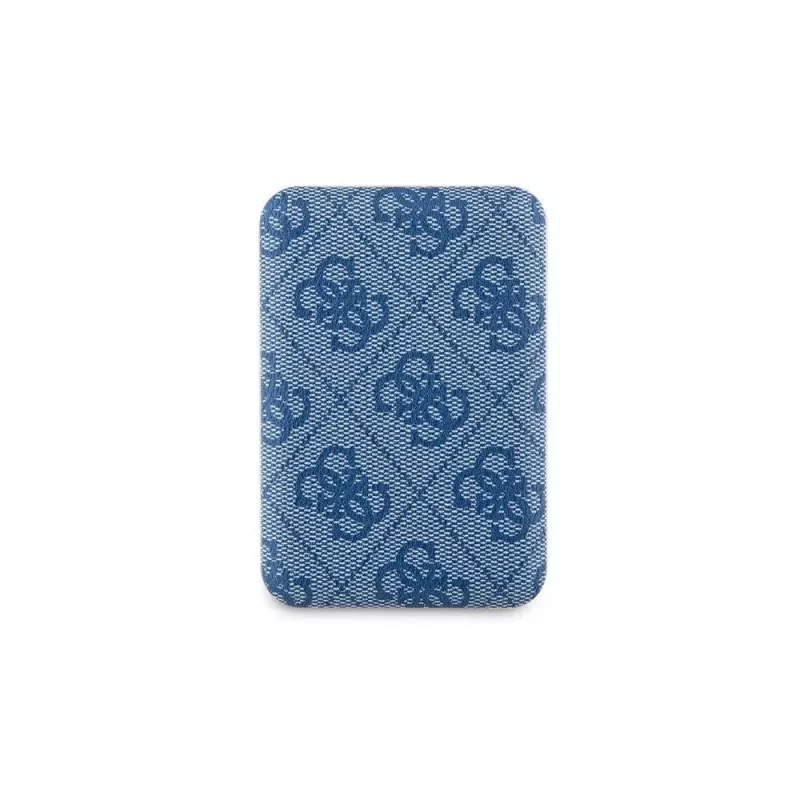 Guess Wireless Power Bank 5000mAh Blau 4G Leder Metal Logo MagSafe 15W