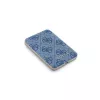 Guess Wireless Power Bank 5000mAh Blau 4G Leder Metal Logo MagSafe 15W