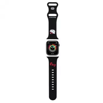 Hello Kitty HKAWMSCHBLK Silikon-Armband für Apple Watch 38/40/41mm Schwarz