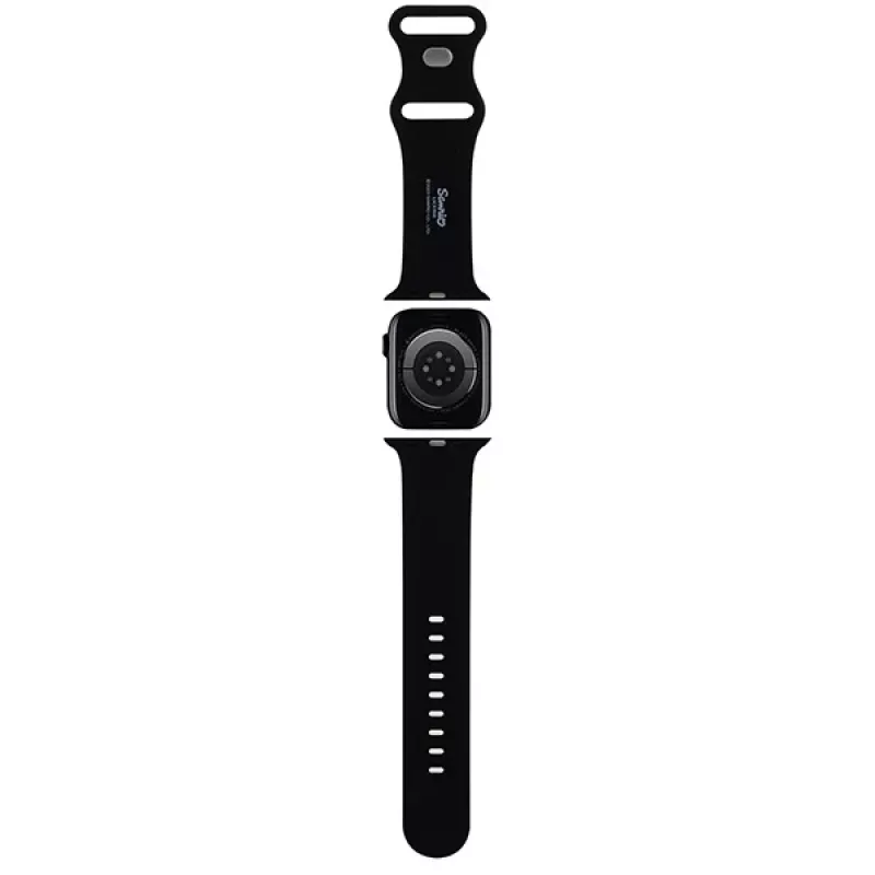 Hello Kitty HKAWLSCHBLK Silikon-Armband für Apple Watch 42/44/45/49mm Schwarz