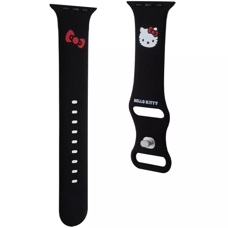 Hello Kitty HKAWLSCHBLK Silikon-Armband für Apple Watch 42/44/45/49mm Schwarz