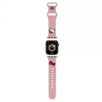 Hello Kitty HKAWLSCHBLP Silikonarmband für Apple Watch 42/44/45/49mm Pink
