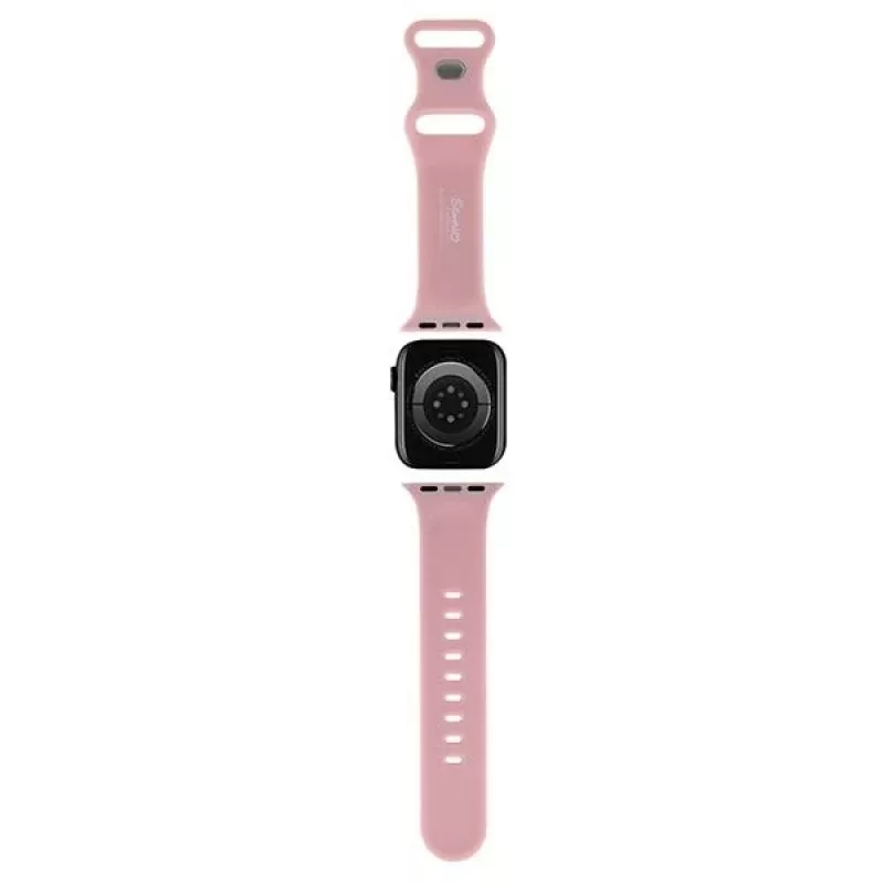 Hello Kitty HKAWLSCHBLP Silikonarmband für Apple Watch 42/44/45/49mm Pink