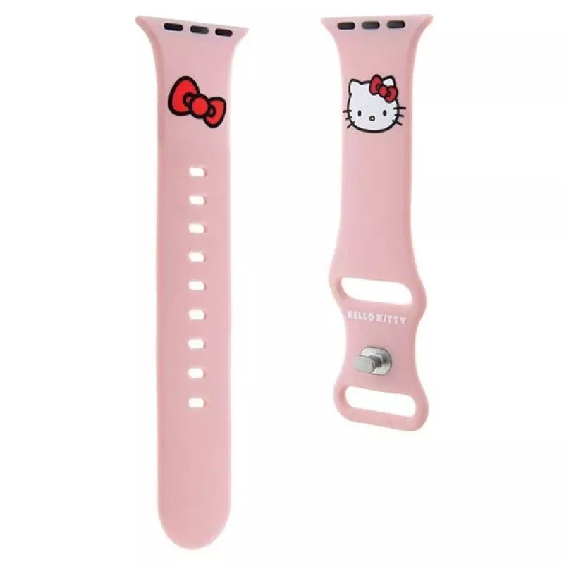 Hello Kitty HKAWLSCHBLP Silikonarmband für Apple Watch 42/44/45/49mm Pink
