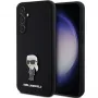 Karl Lagerfeld KLHCS23FEMHKNPK S23 FE S711 Black Silicone Ikonik Metal Pin Protective Case