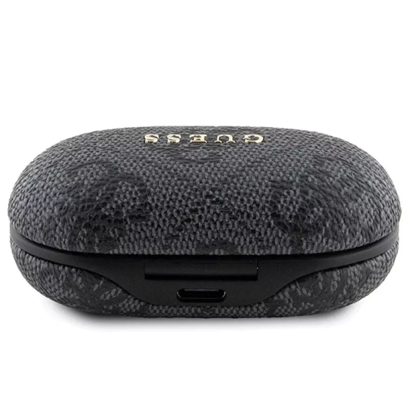 Guess 4G Metal Logo Bluetooth TWS ENC Ohrhörer mit Ladecase (Schwarz)