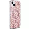 Guess GUHMP15SHGCUSTGP GCube Hardcase für iPhone 15/14/13 6,1 inch Pink IML MagSafe