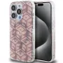 Guess GUHMP15LHGCUSTGP iPhone 15 Pro 6,1 inch Pink Hardcase IML GCube MagSafe