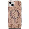 Guess GUHMP15MHGCUSTGW GCube Hardcase für iPhone 15 Plus / 14 Plus 6,7 inch Braun IML MagSafe