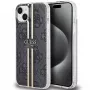 Guess GUHCP15MH4PSEGK Hard Case für Apple iPhone 15 Plus / 14 Plus 6,7 inch Schwarz 4G Gold Streifen