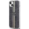 Guess GUHCP15MH4PSEGK Hard Case für Apple iPhone 15 Plus / 14 Plus 6,7 inch Schwarz 4G Gold Streifen