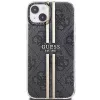 Guess GUHCP15MH4PSEGK Hard Case für Apple iPhone 15 Plus / 14 Plus 6,7 inch Schwarz 4G Gold Streifen